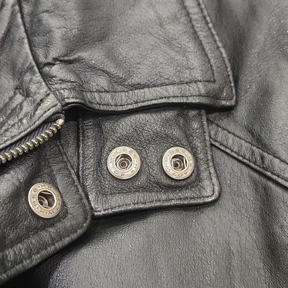 Vintage 90s Joshua Ross Genuine Leather Bomber Jacket – Black – Men’s XL - Picture 10 of 13